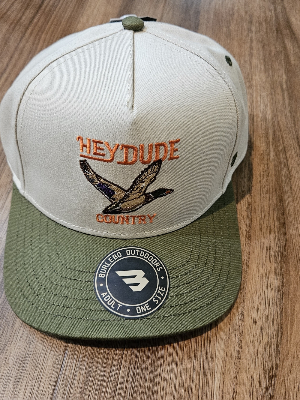 Hey Dude Country Duck Trucker Hat in Beige and Olive. New With Tags.